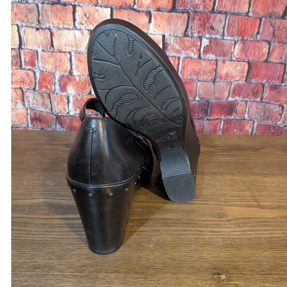 Dansko Fanny Wedge Maryjane Leather Studded Women Black Size 41 - Picture 5 of 8